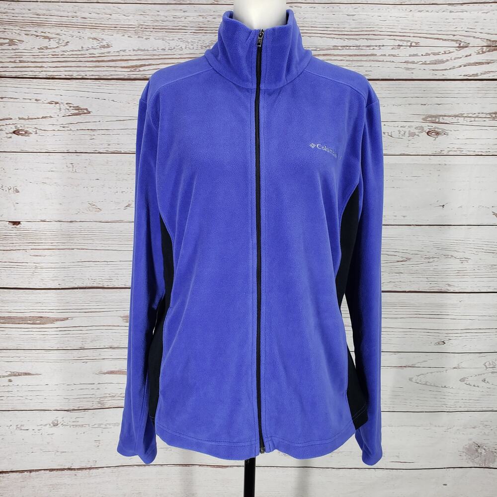 Colombia Women's Blue Zip Up Fleece Jacket Size XL
